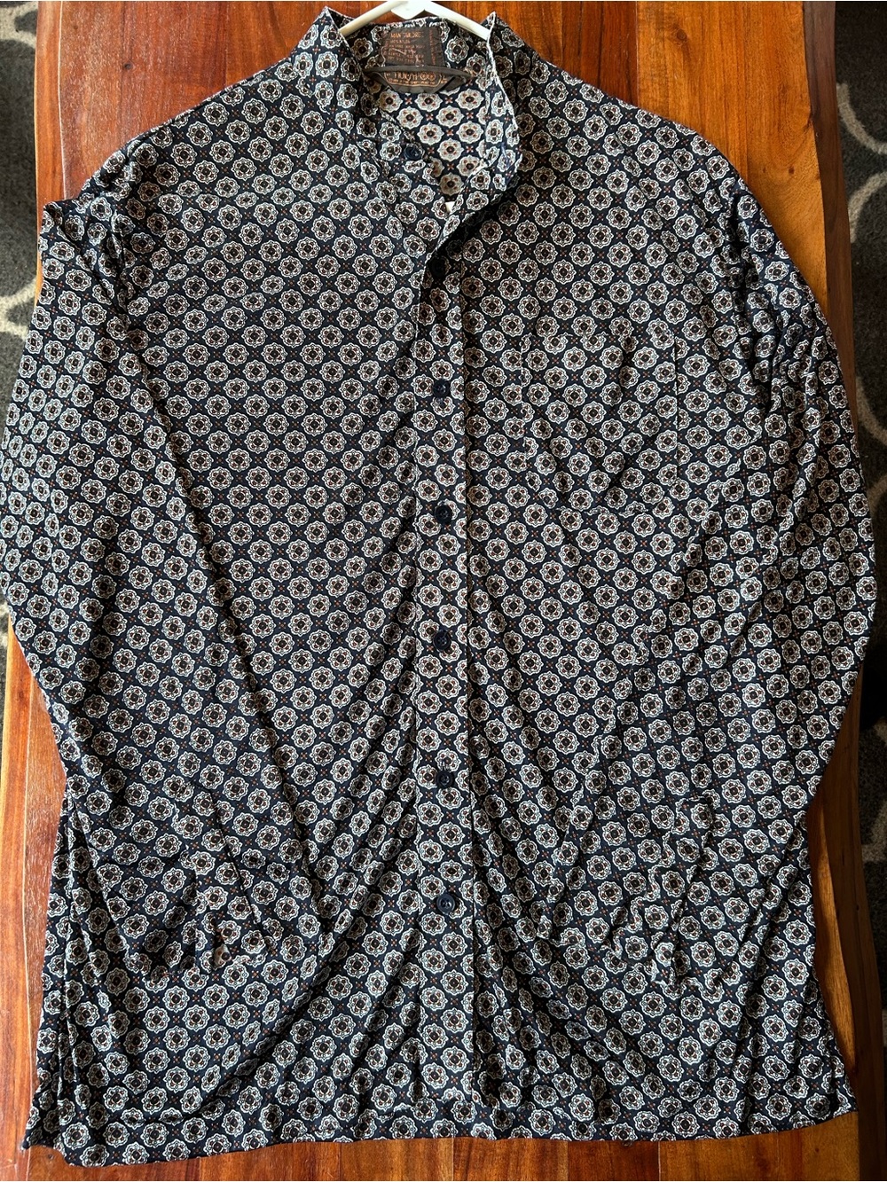 Vintage 1970s Huk A Poo Button Down Size Large Disco Era